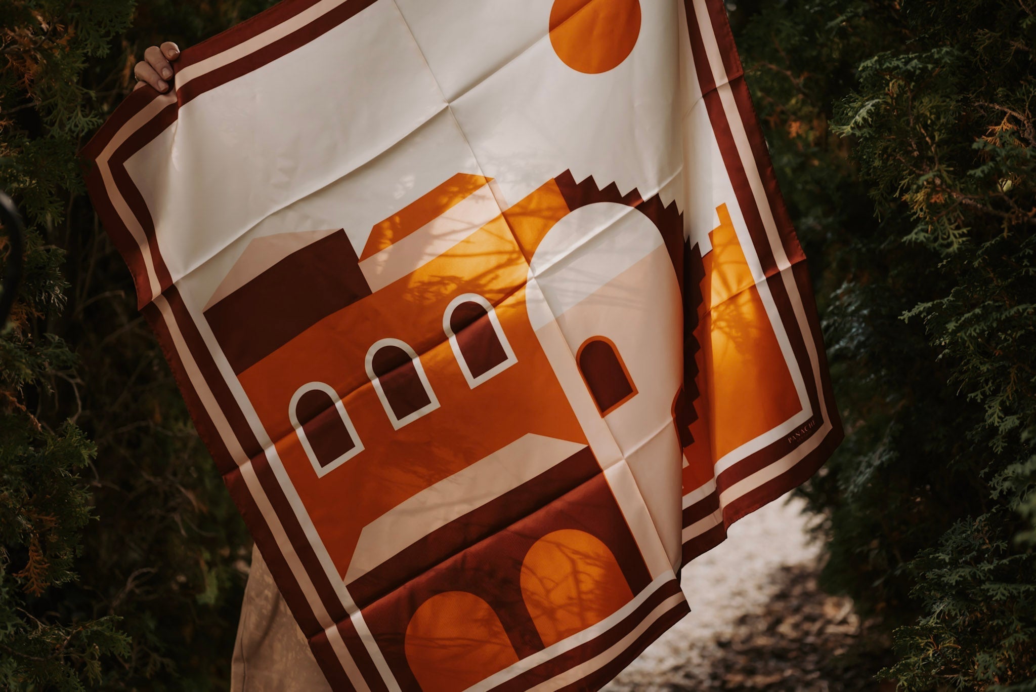 Panache Abstract Day Silk Scarf