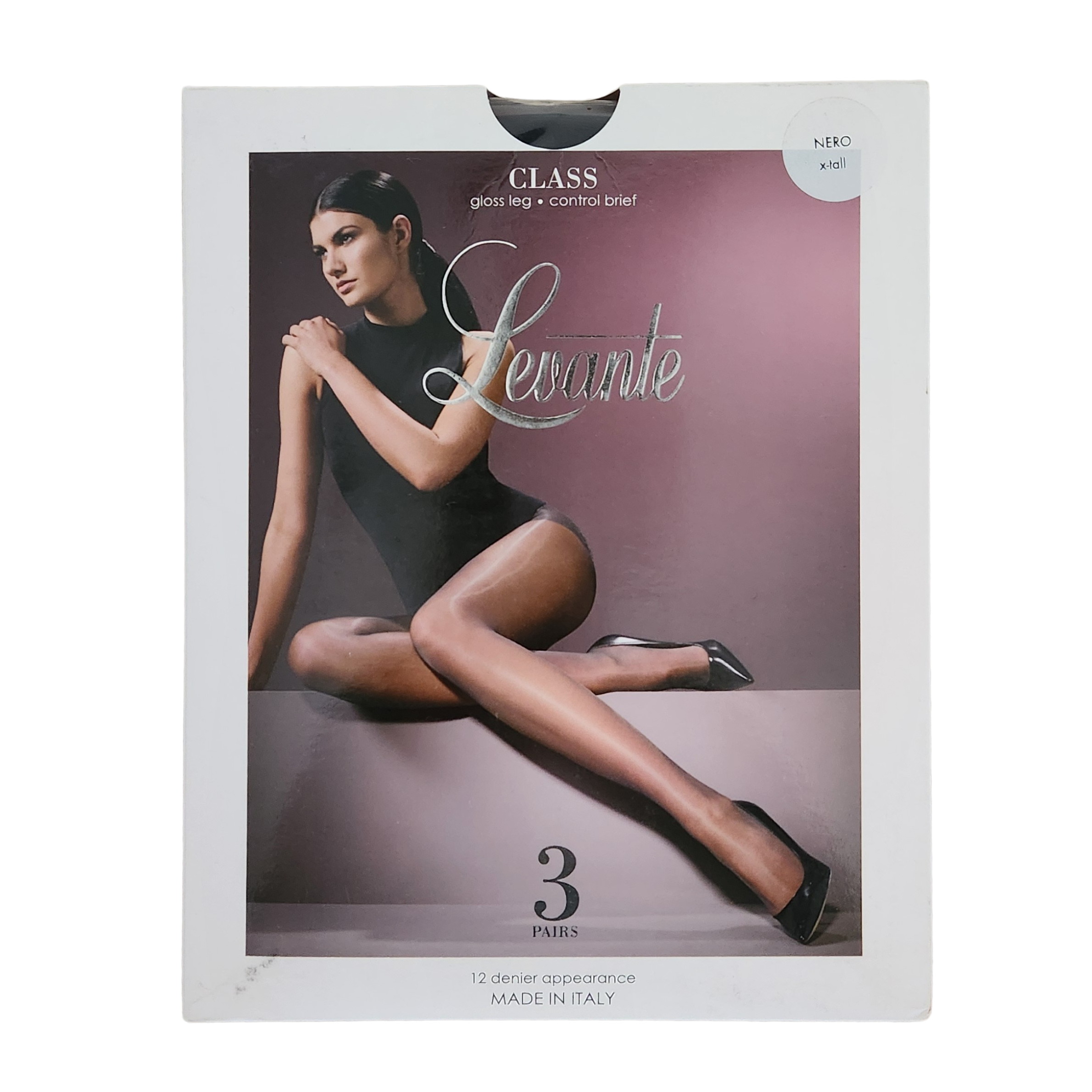 Levante Class Control Pantyhose - Nero - 3pk