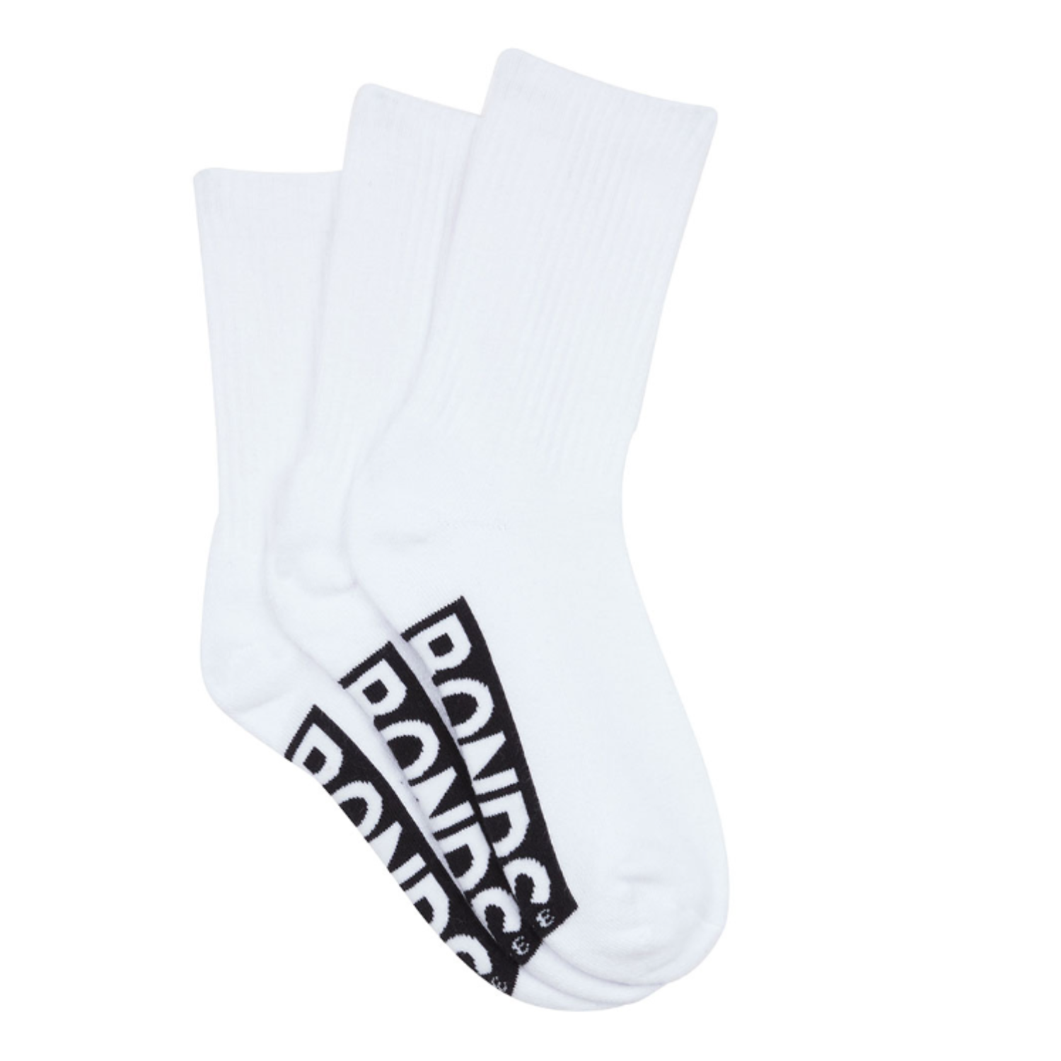 Bonds Logo Crew Sock - Womens - White - 3pk