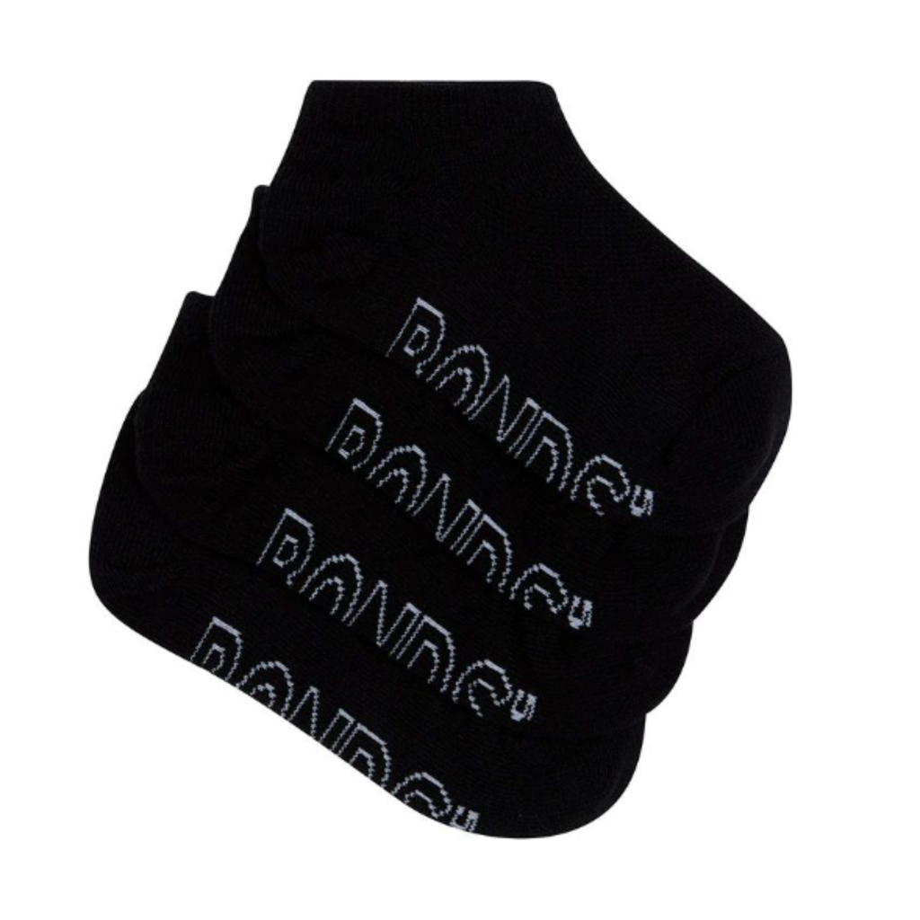 Bonds Logo Lightweight No Show Socks - Childrens - 4pk - Black