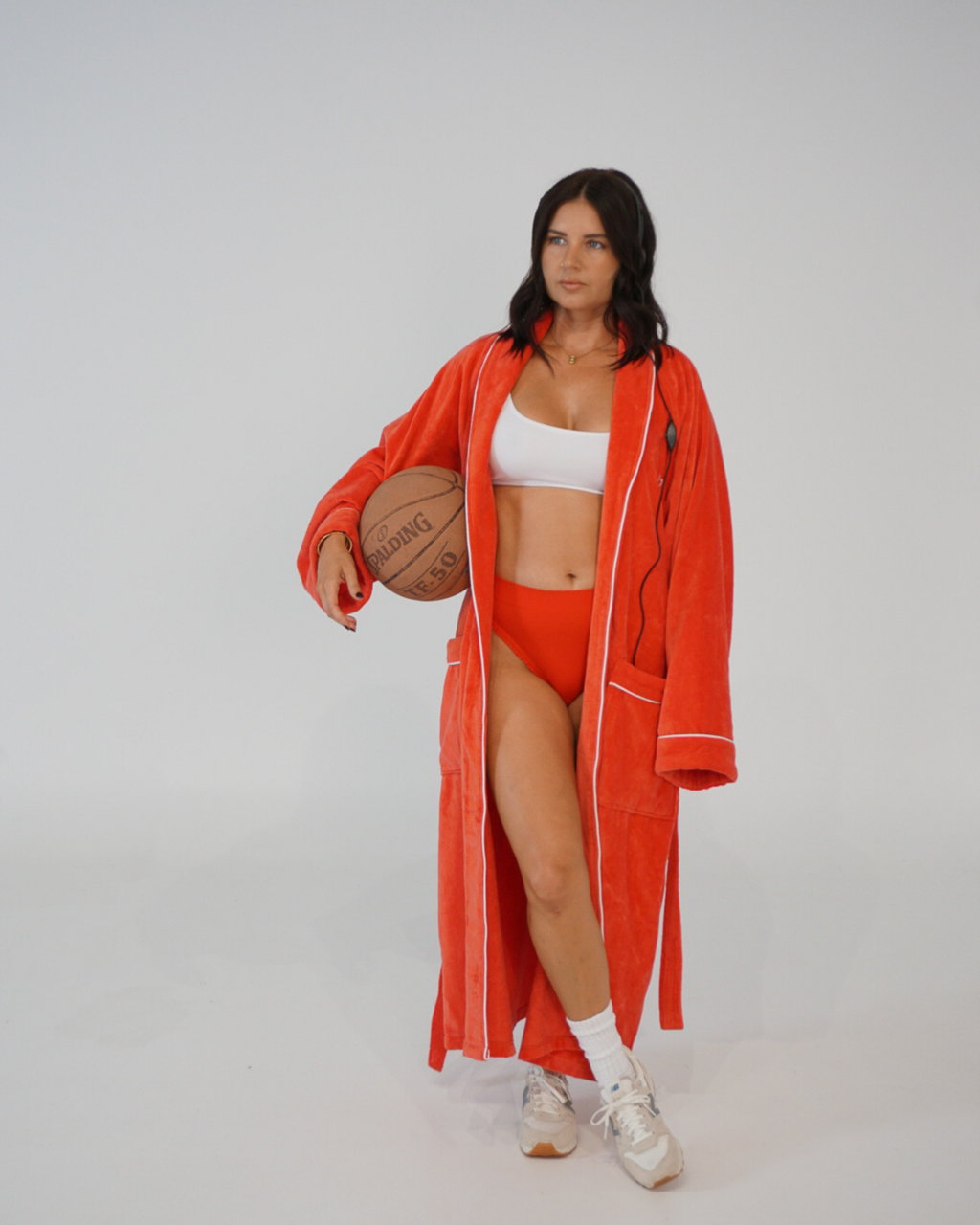 Robe Society Cotton Velour Bathrobe - Watermelon Crush