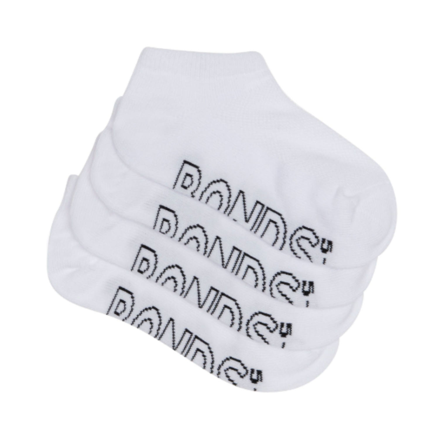 Bonds Logo Lightweight No Show Socks - Childrens - 4pk - White