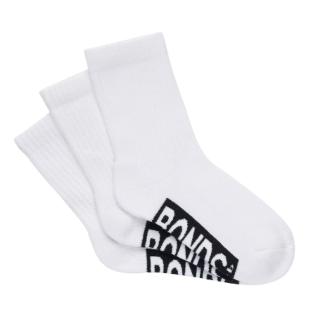 Bonds Cushioned Crew Sock - Childrens - 3pk - White