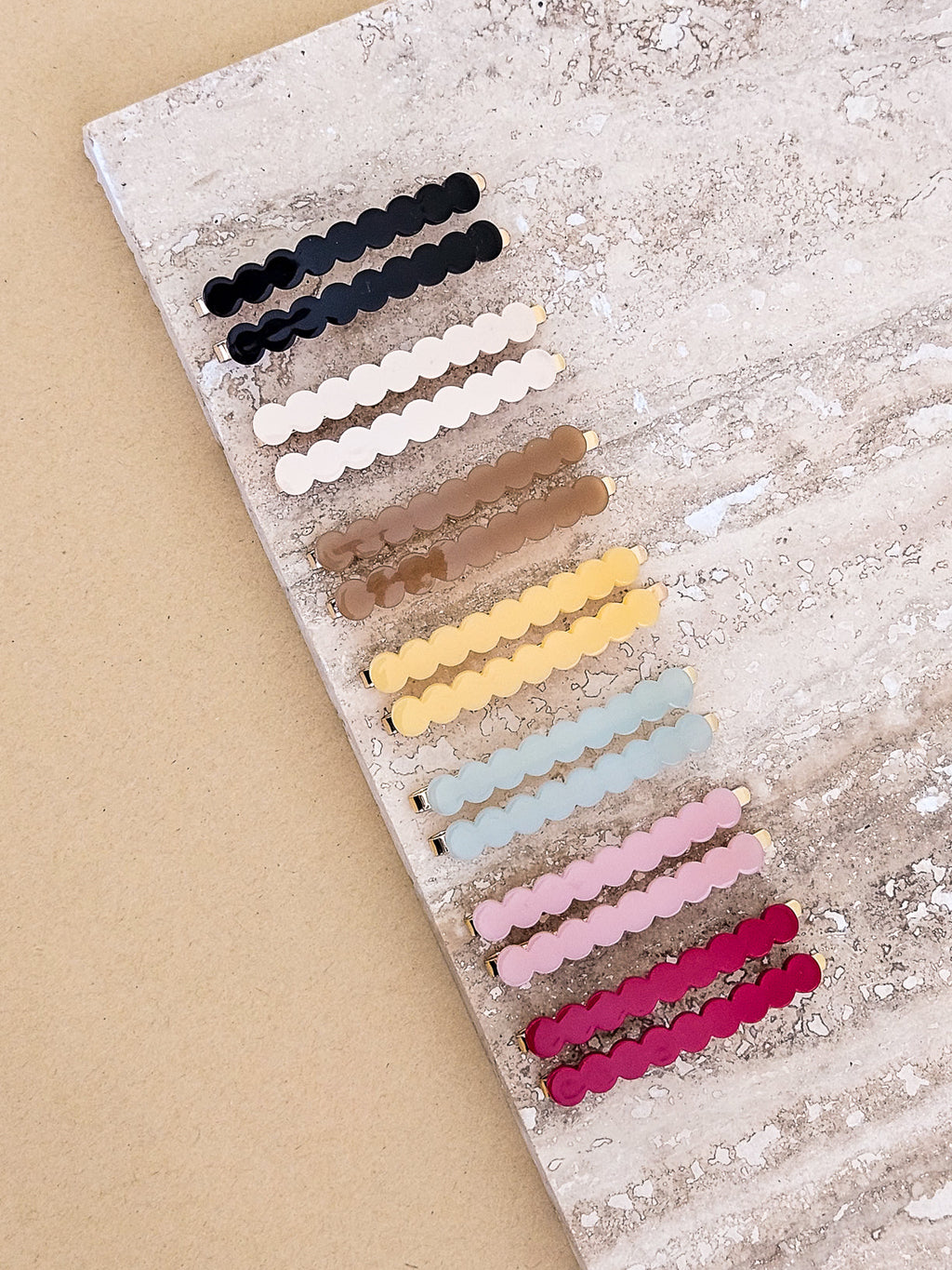 Olympia Zimi Slide Hair Clips - Aqua