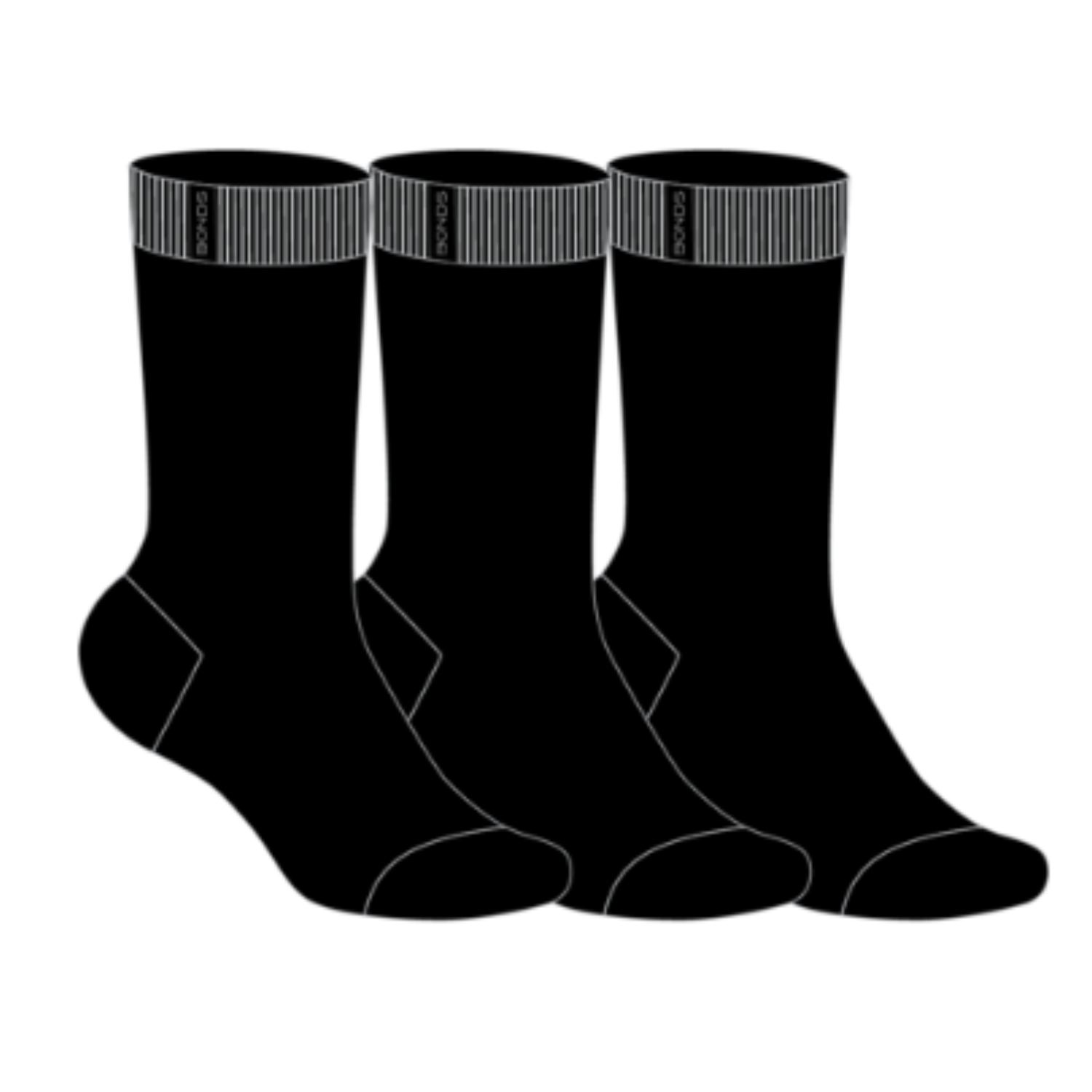 Bonds Business Crew Sock - Mens - Black - 3pk