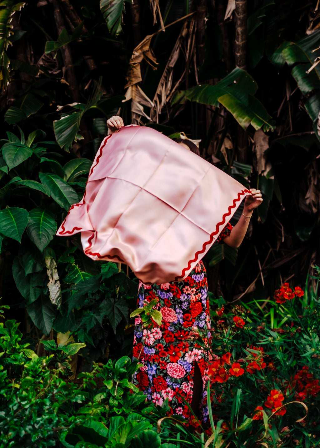 Olympia Sophie Midi Scarf - Macaron/Cherry