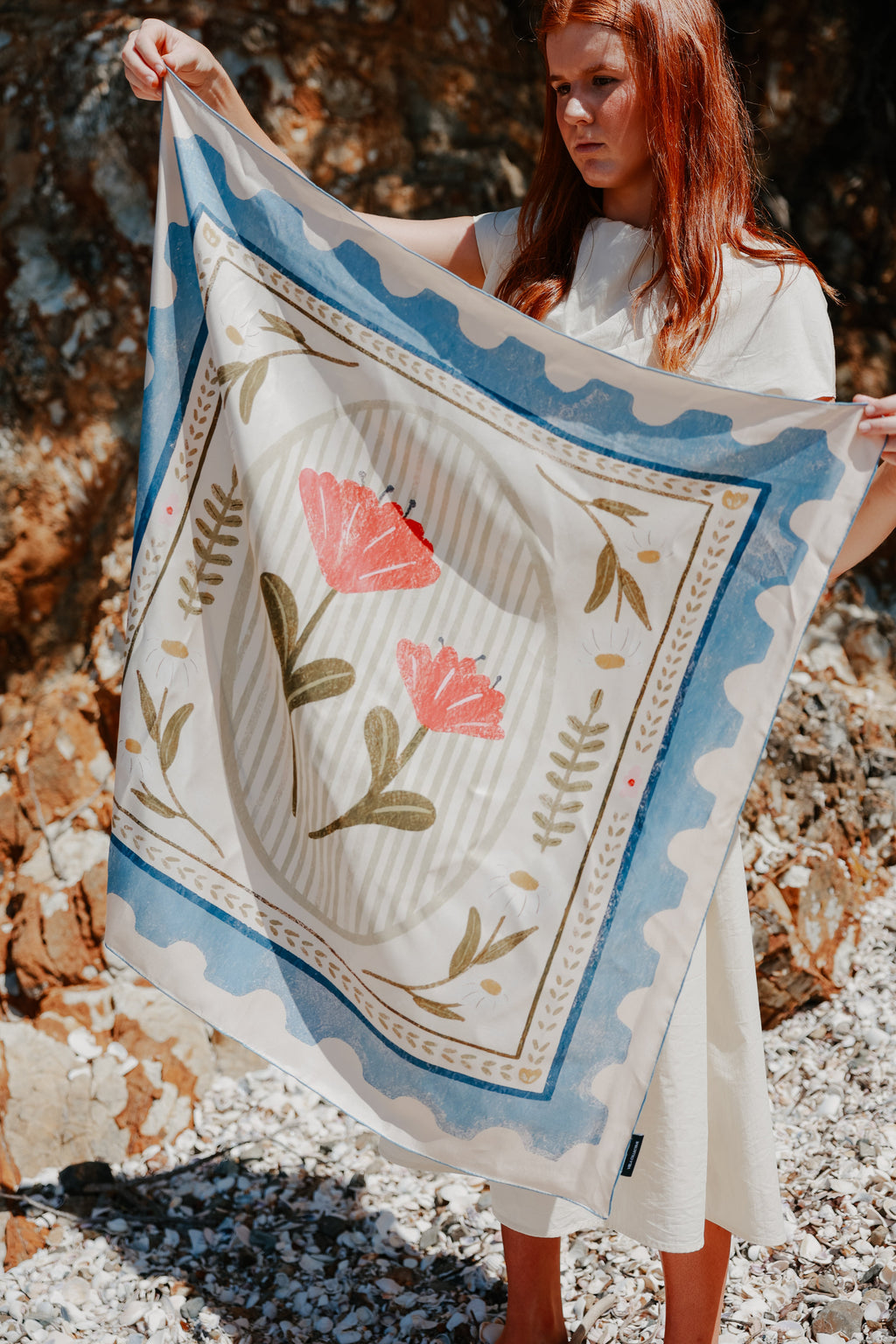 Vela Collective Daisy Silk Scarf