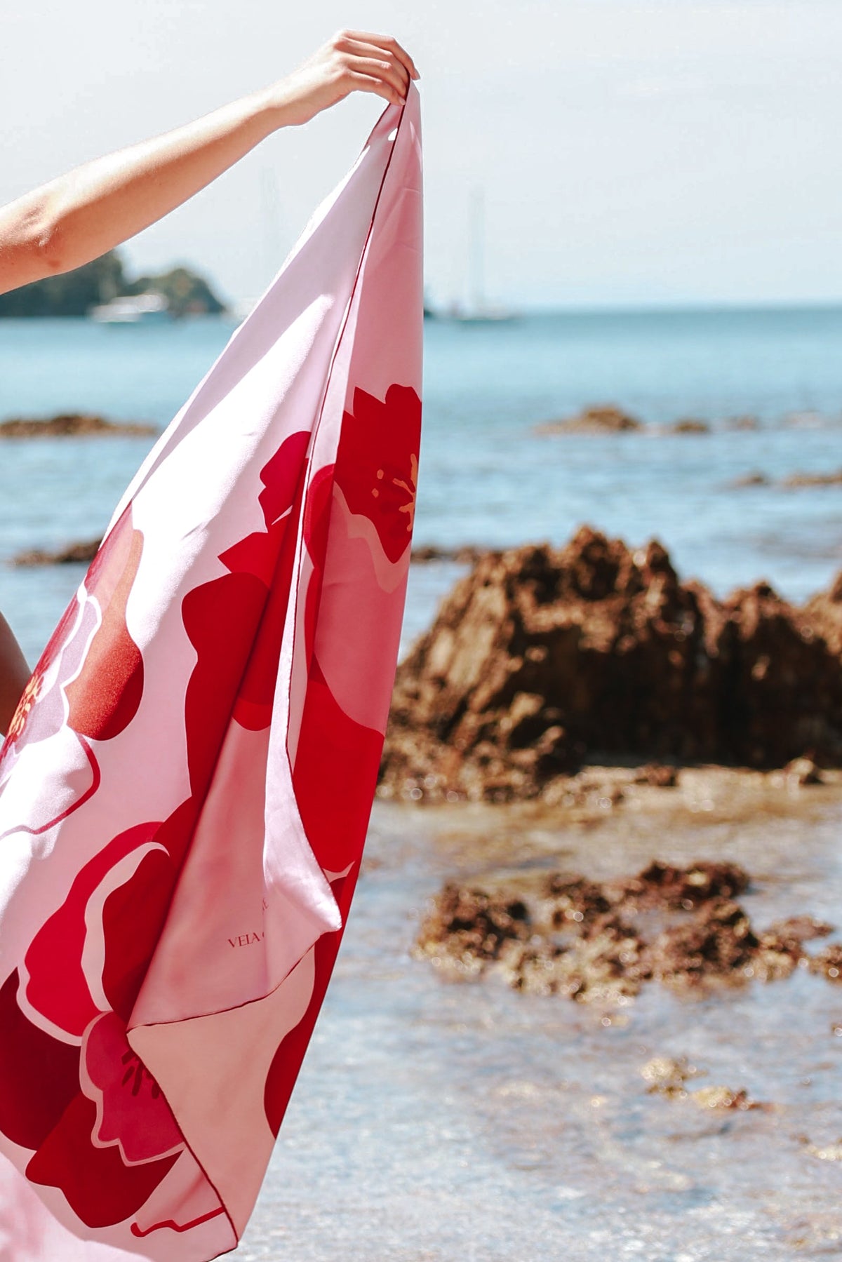 Vela Collective Island Bloom Silk Scarf
