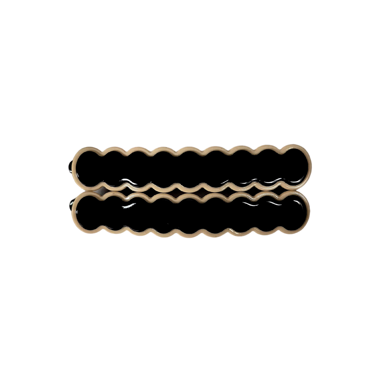 Panache Laura Slide Clips - Black With Cream