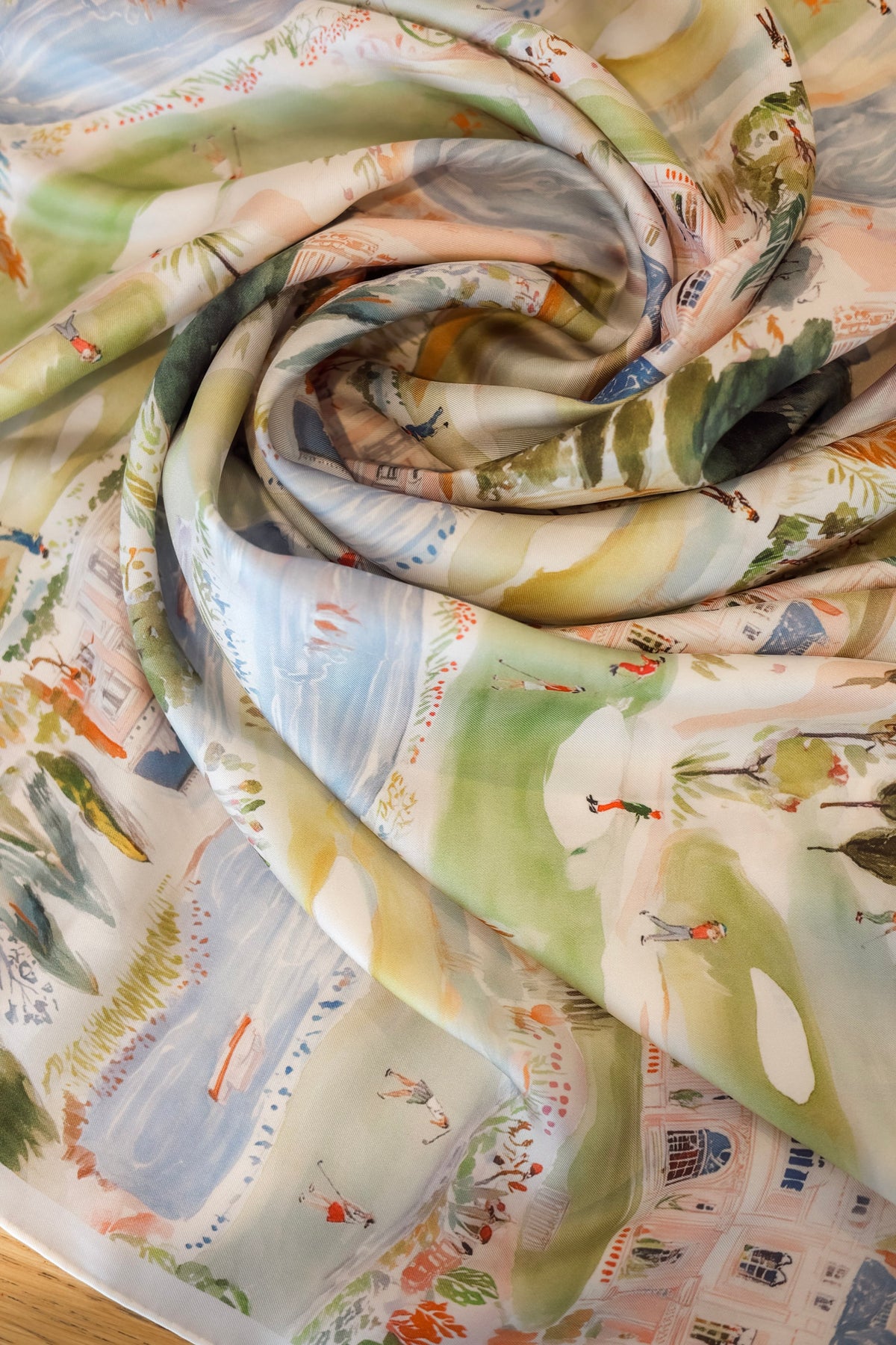 Vela Collective Golf de Murtoli Silk Scarf