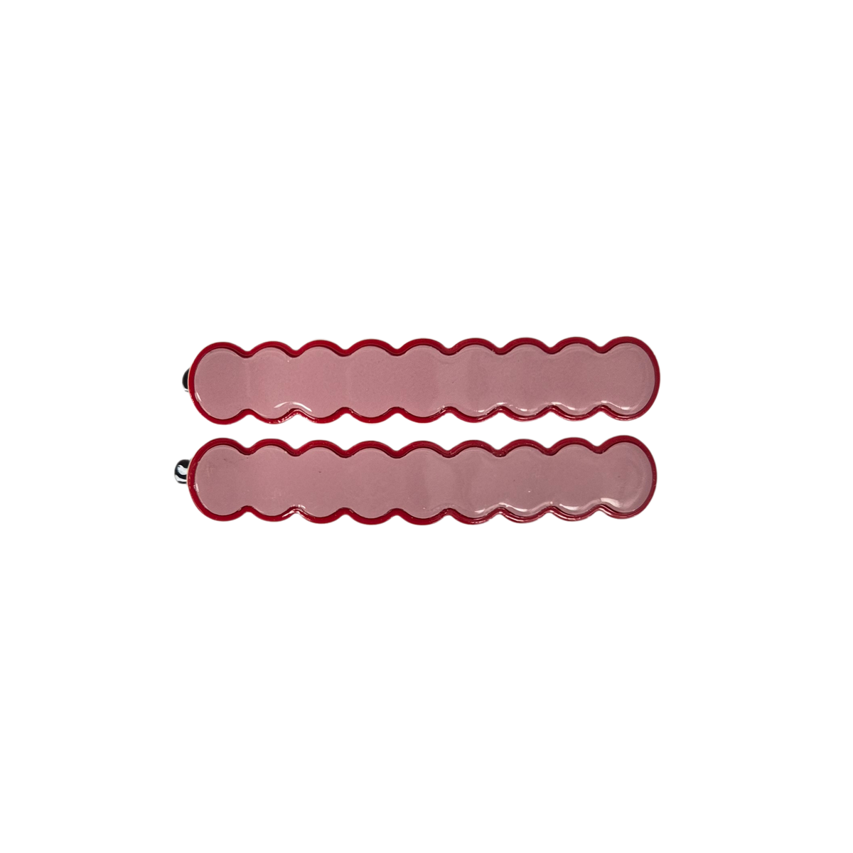 Panache Laura Slide Clips - Pink With Red