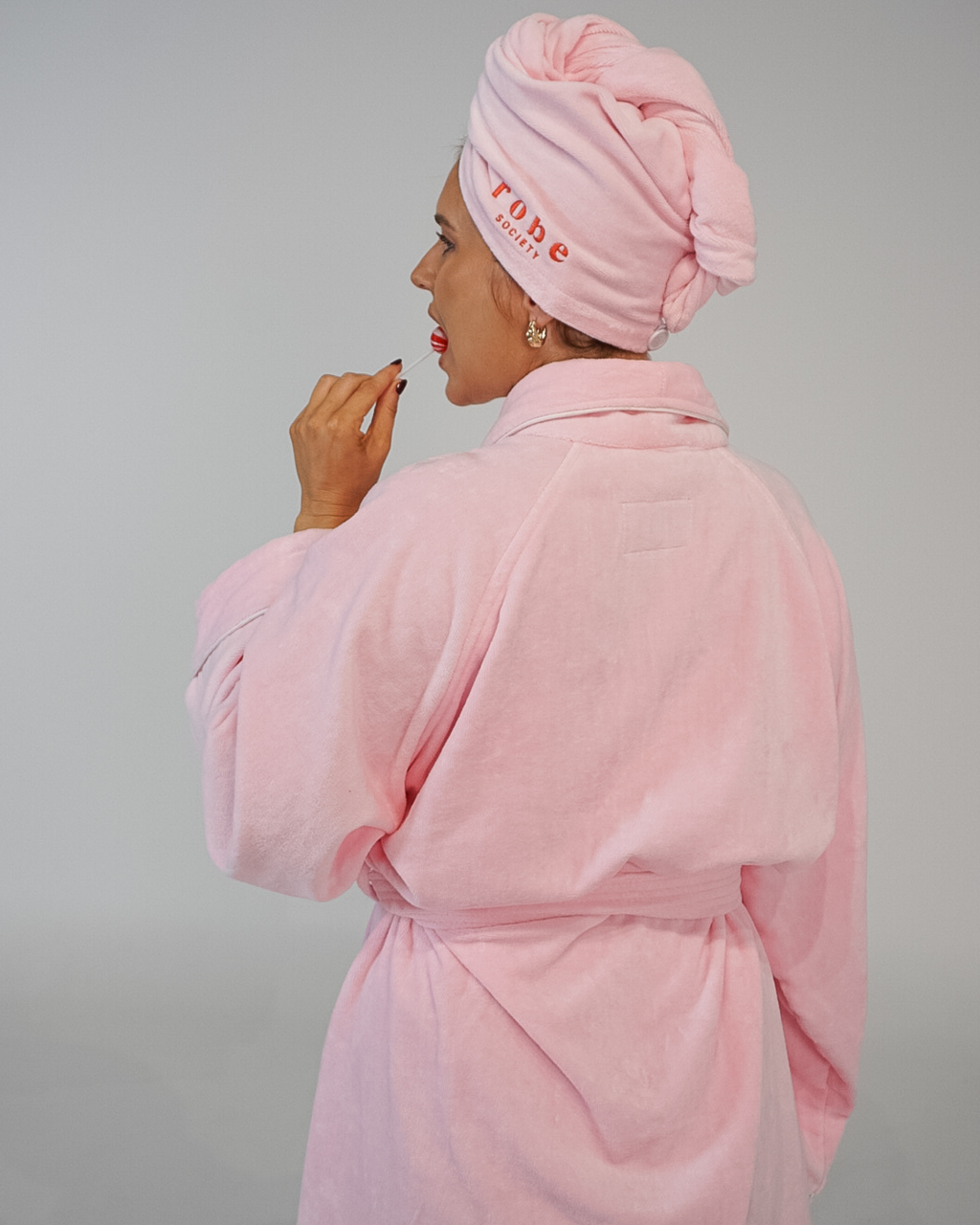 Robe Society Cotton Velour Bathrobe - Marshmallow Fluff