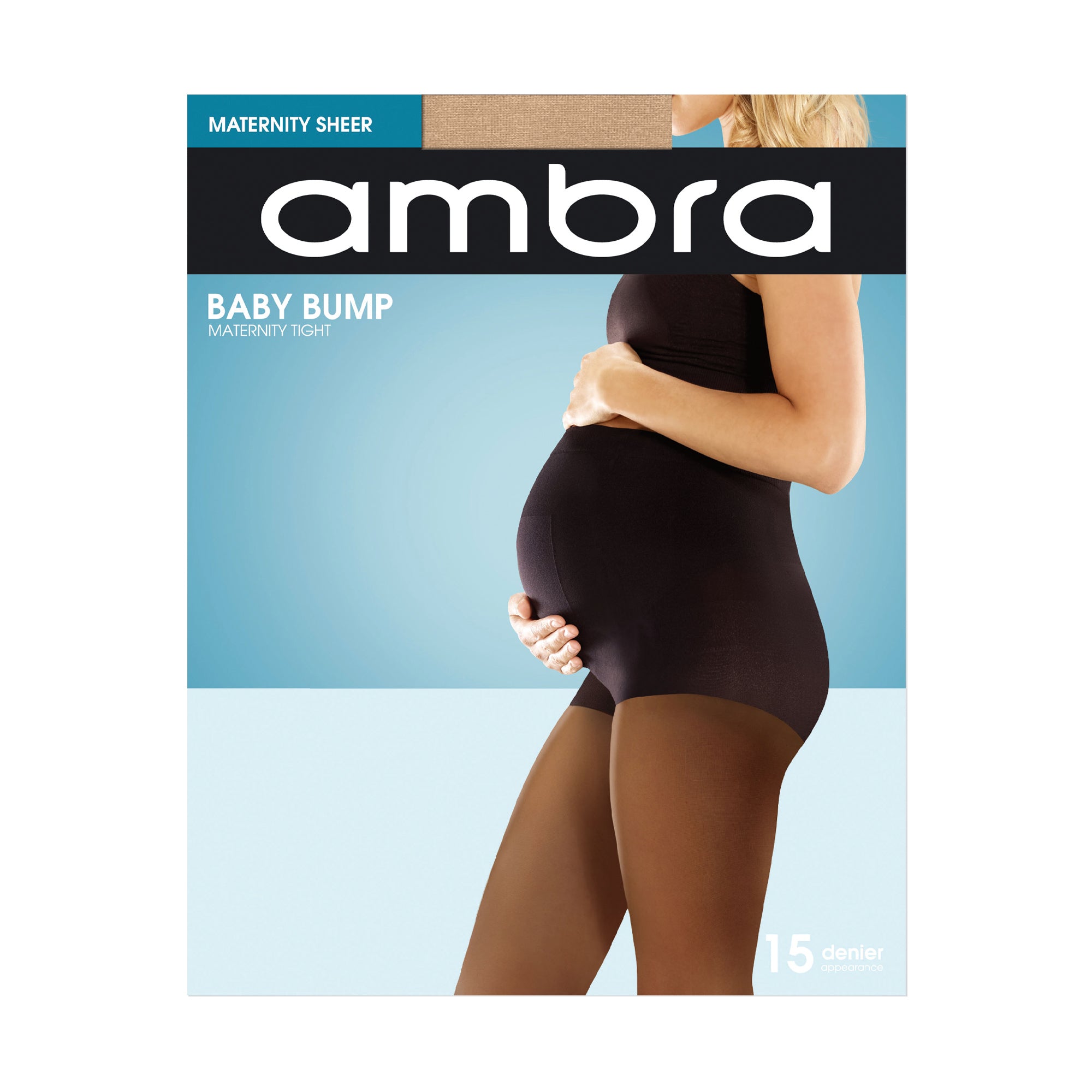 Ambra Baby Bump Sheer Pantyhose - Natural