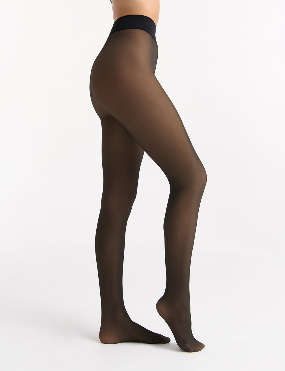 Ambra Sheer Fleece Lined Opaque - Black
