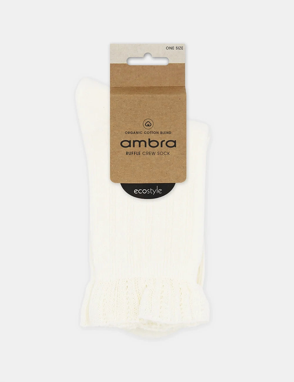 Ambra Organic Cotton Ruffle Sock - Buttercream