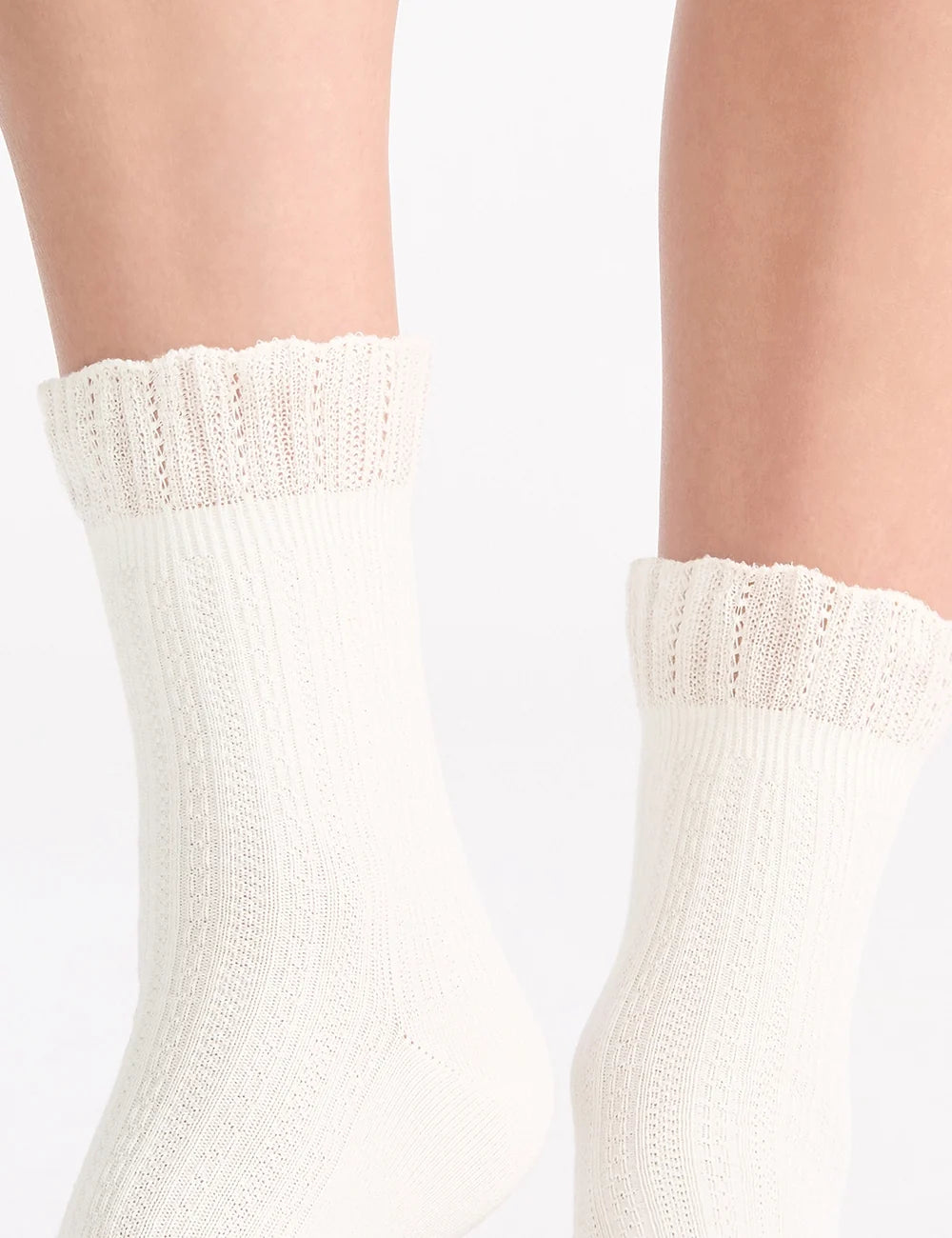 Ambra Organic Cotton Ruffle Sock - Buttercream