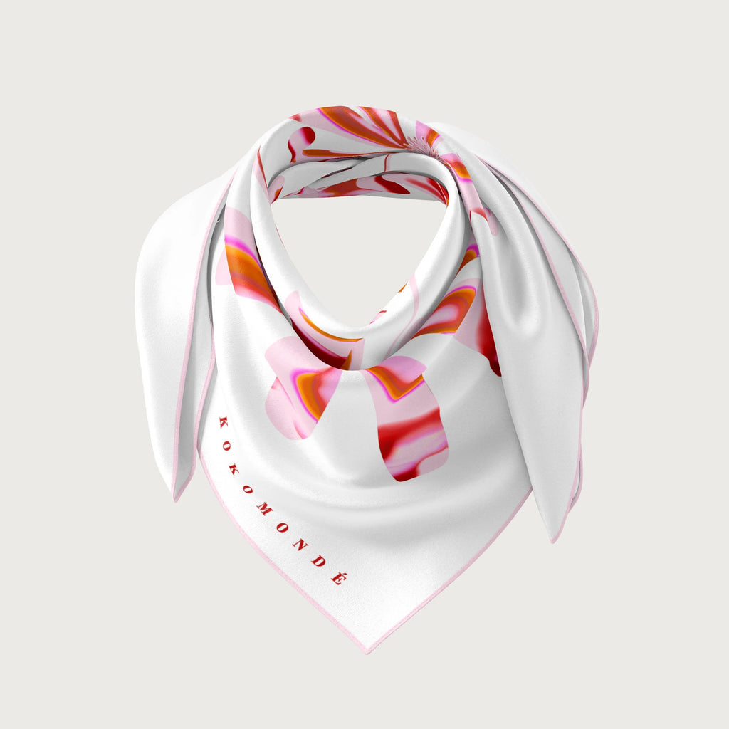 Koko Monde Aurora Tea Rose Silk Scarf