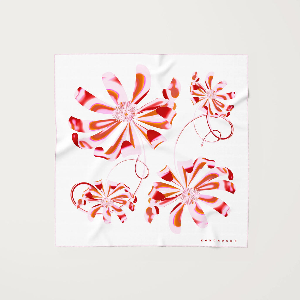 Koko Monde Aurora Tea Rose Silk Scarf