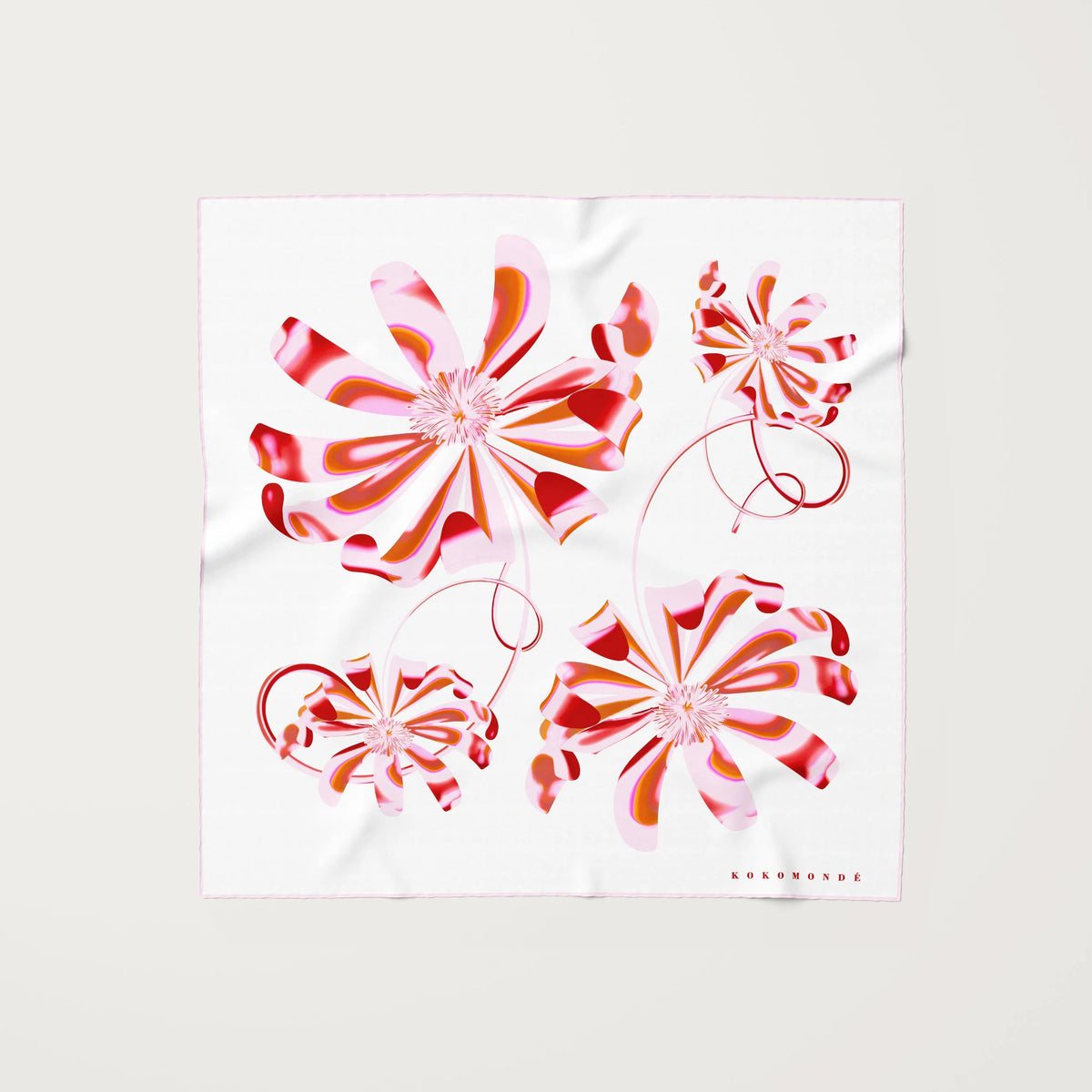 Koko Monde Aurora Tea Rose Silk Scarf