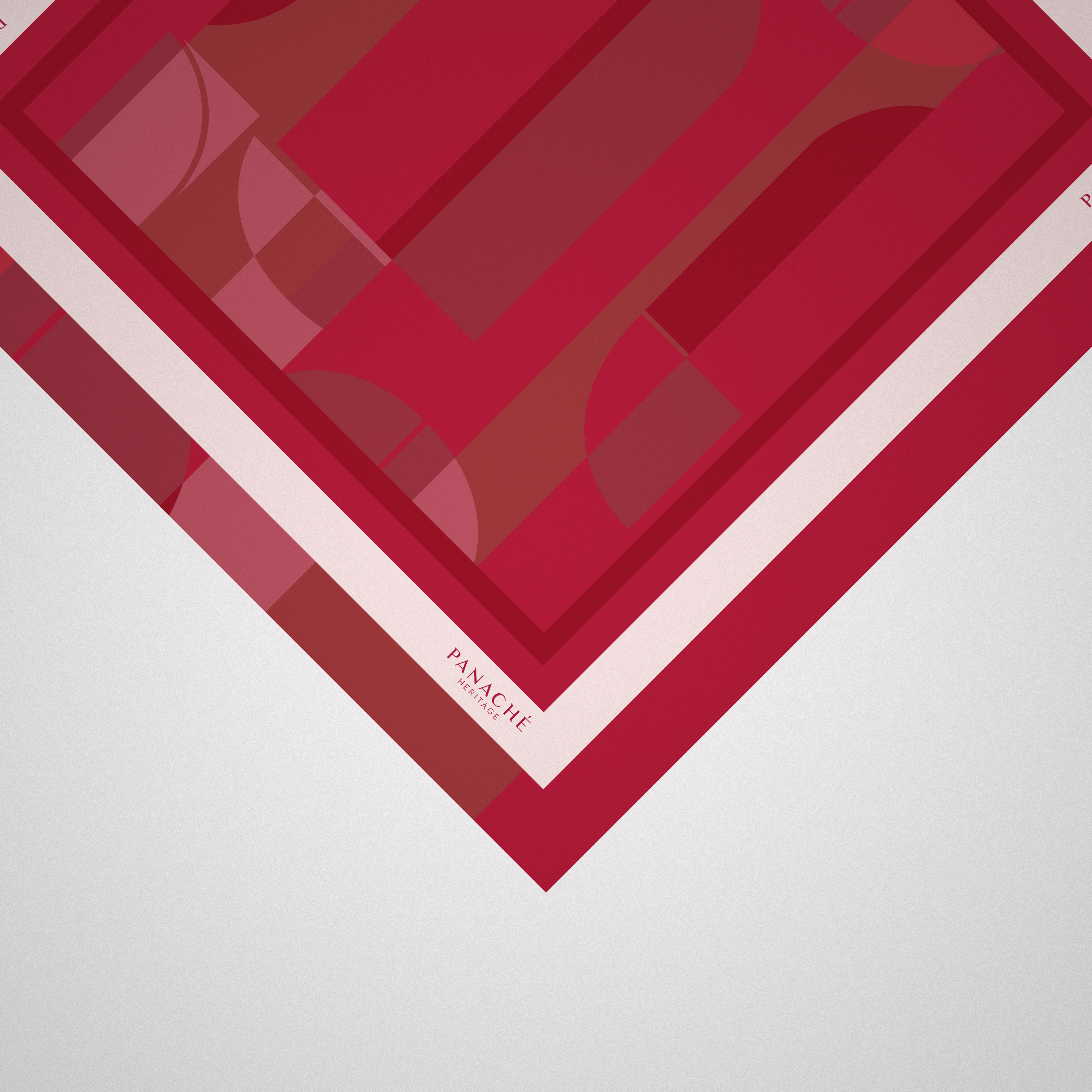 Panache Metro Reds With Cream Border Silk Scarf