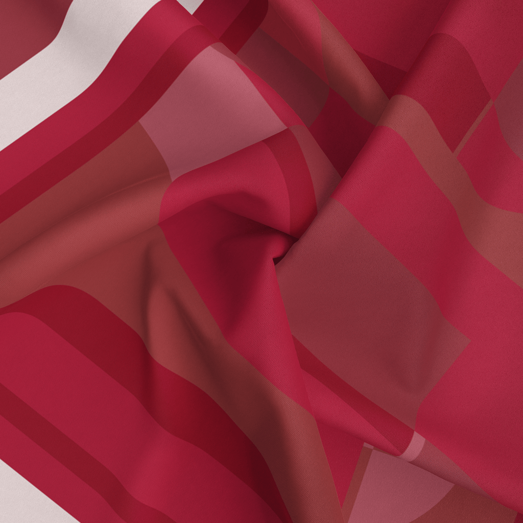 Panache Metro Reds With Cream Border Silk Scarf