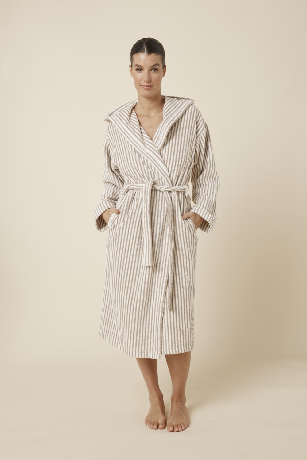 Adriana Terry Towel Robe - Natural