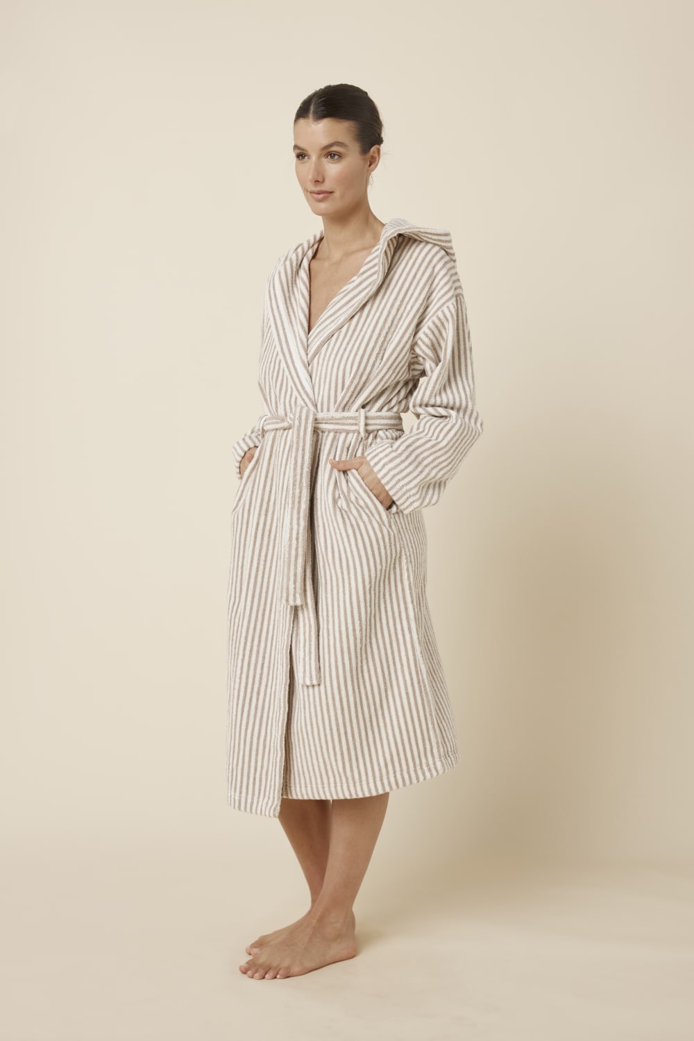 Adriana Terry Towel Robe - Natural