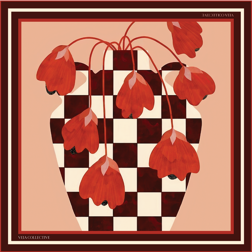 Vela Collective Ruby Silk Scarf