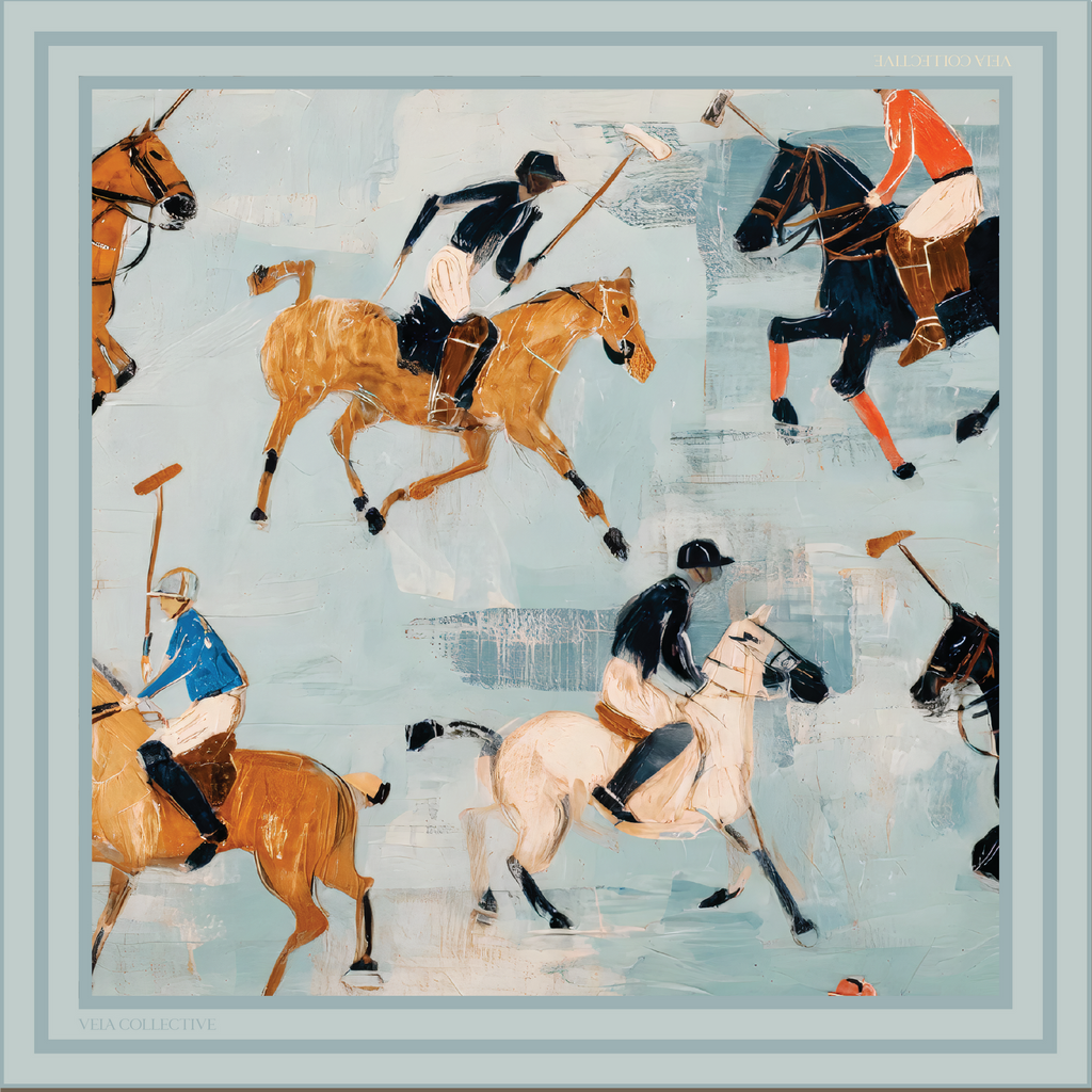 Vela Collective Le Polo Club Silk Scarf