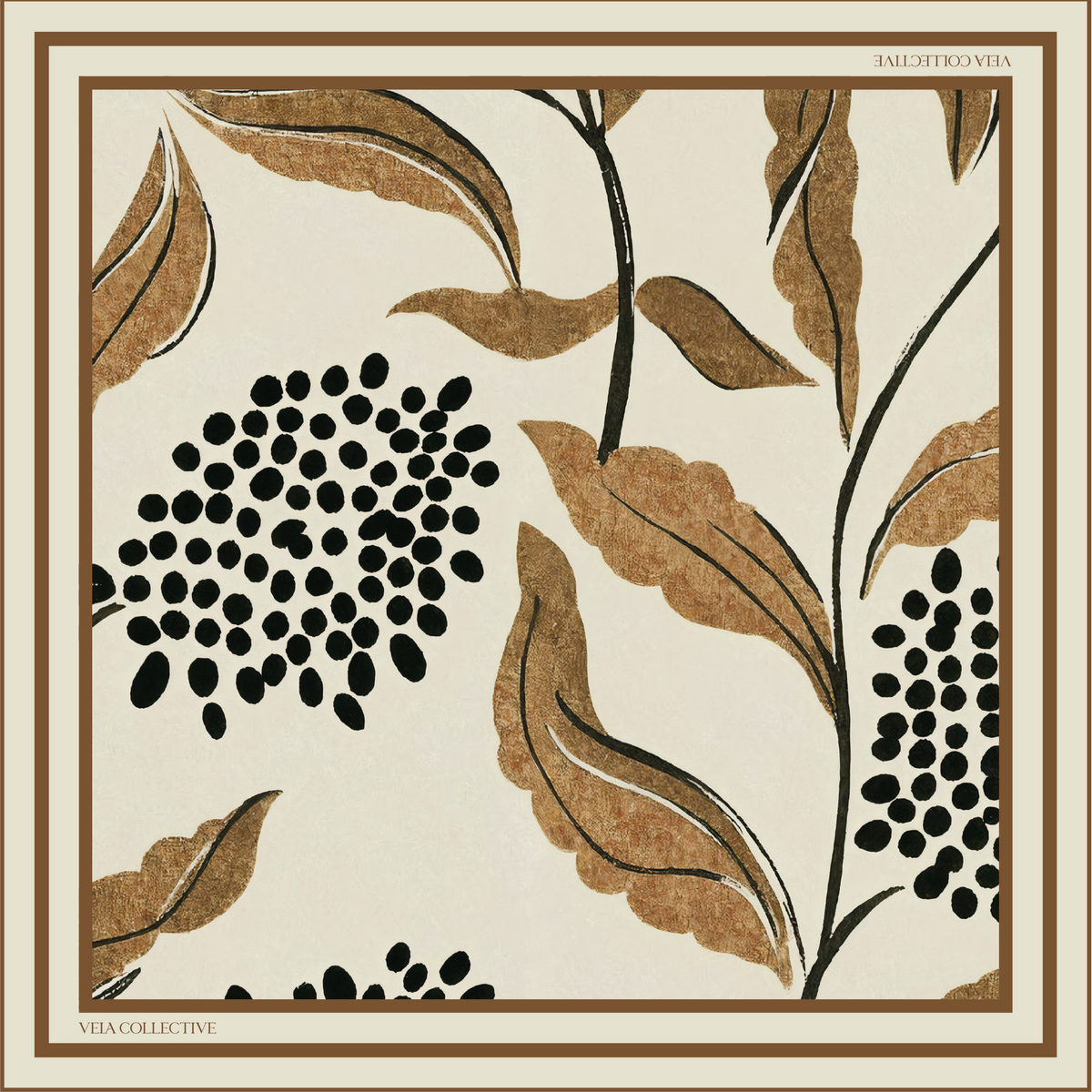Vela Collective Fallen Leaves Silk Scarf