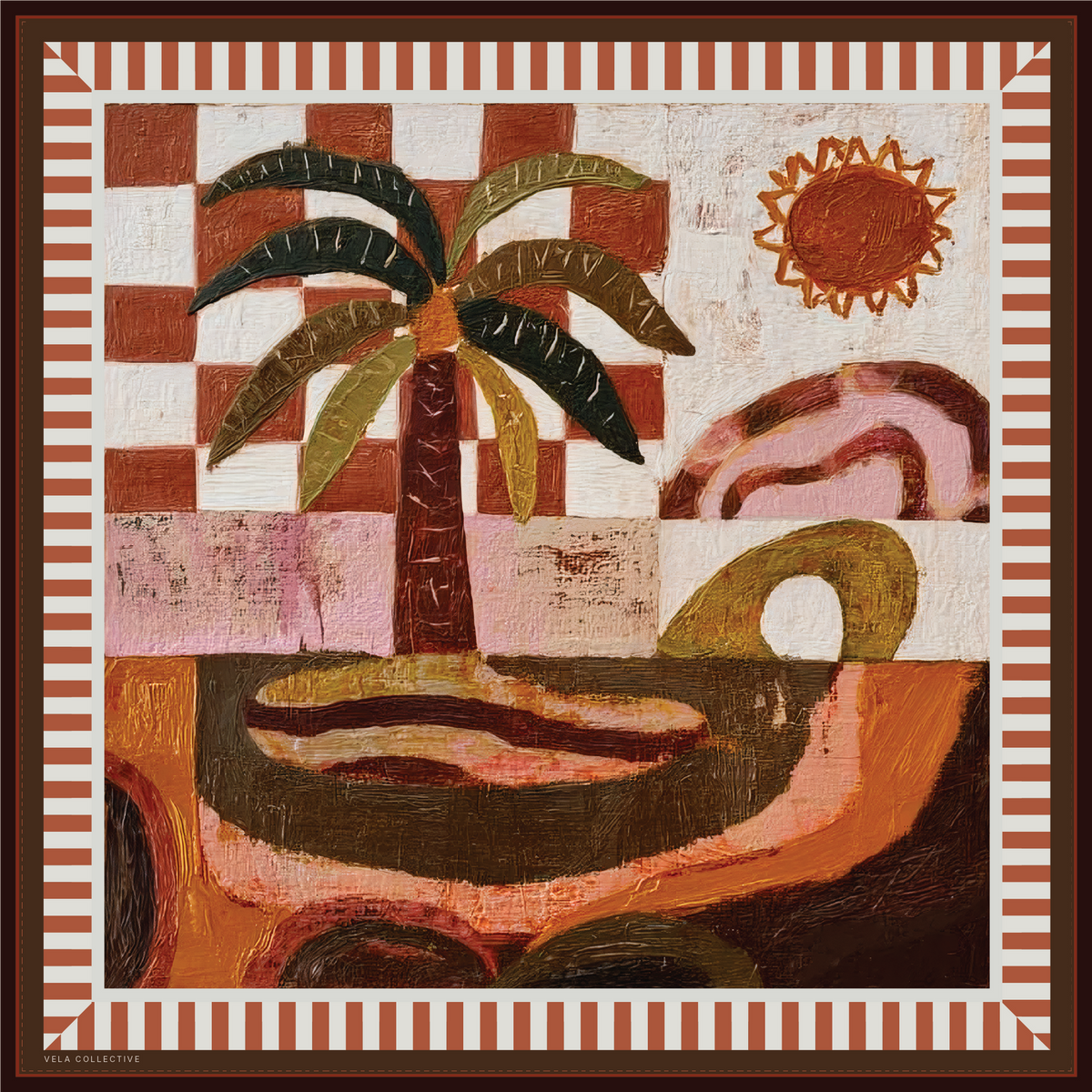Vela Collective Palm Springs Silk Scarf