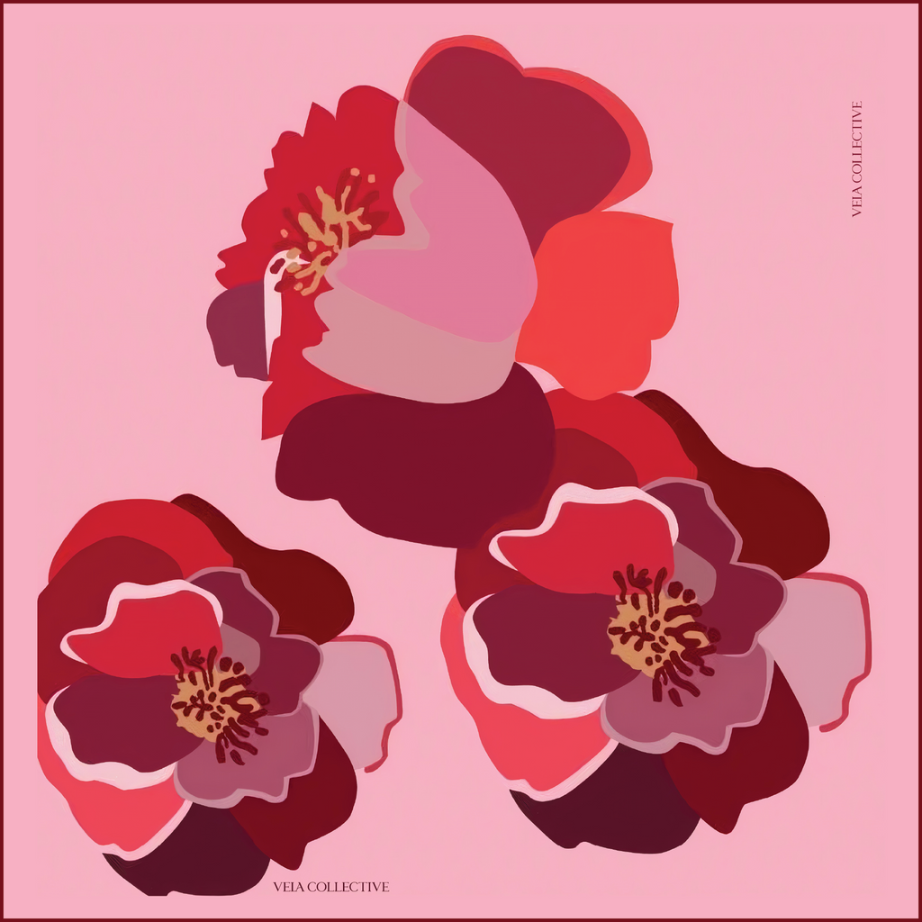 Vela Collective Island Bloom Silk Scarf
