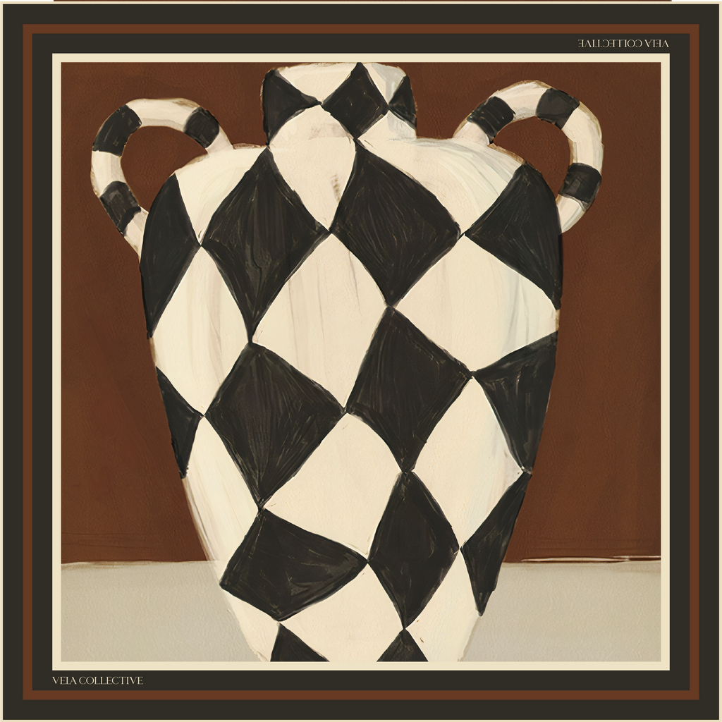 Vela Collective Harlequin Vase Silk Scarf