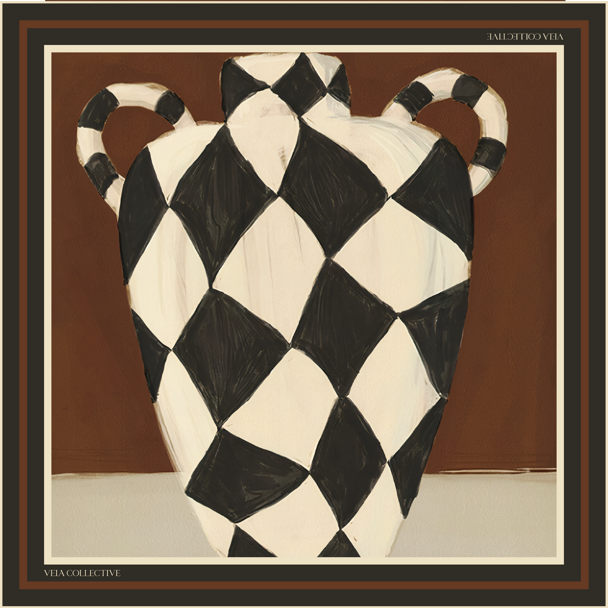 Vela Collective Harlequin Vase Silk Scarf