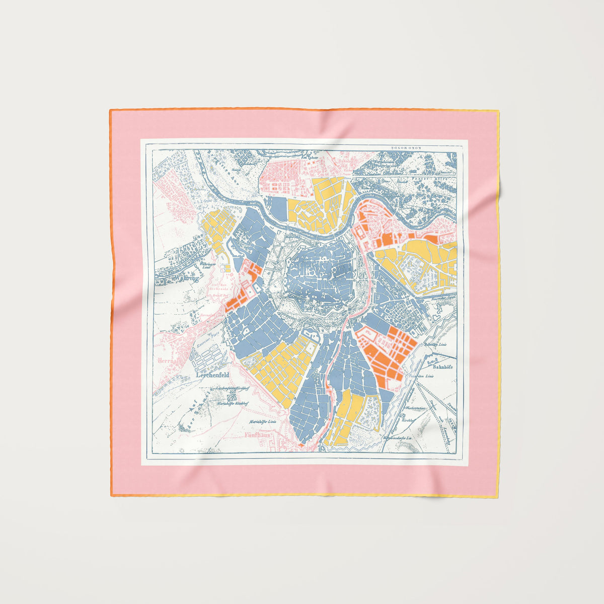 Koko Monde Atlas Powder Pink Silk Scarf