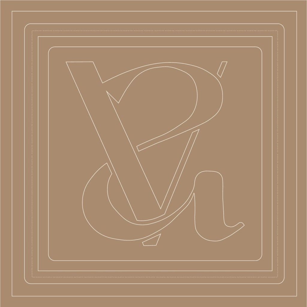 Vela Collective Basic Beach House Beige & Ivory Silk Scarf