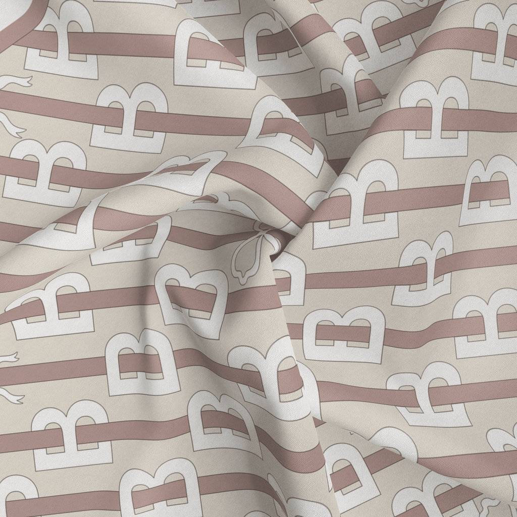 Panache B Is For Bow-Tiful Mocha And Cream Silk Scarf
