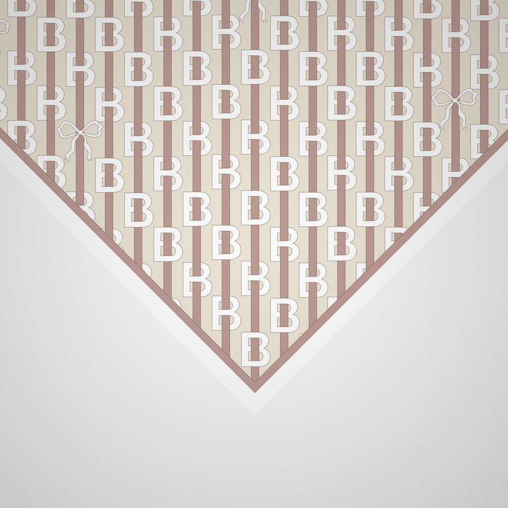 Panache B Is For Bow-Tiful Mocha And Cream Silk Scarf