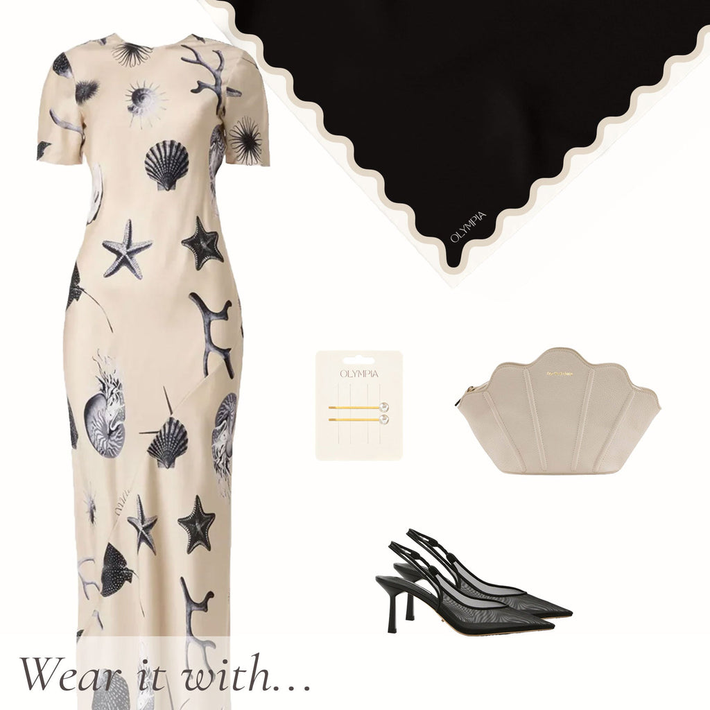 Olympia Etta Midi Scarf - Black Truffle
