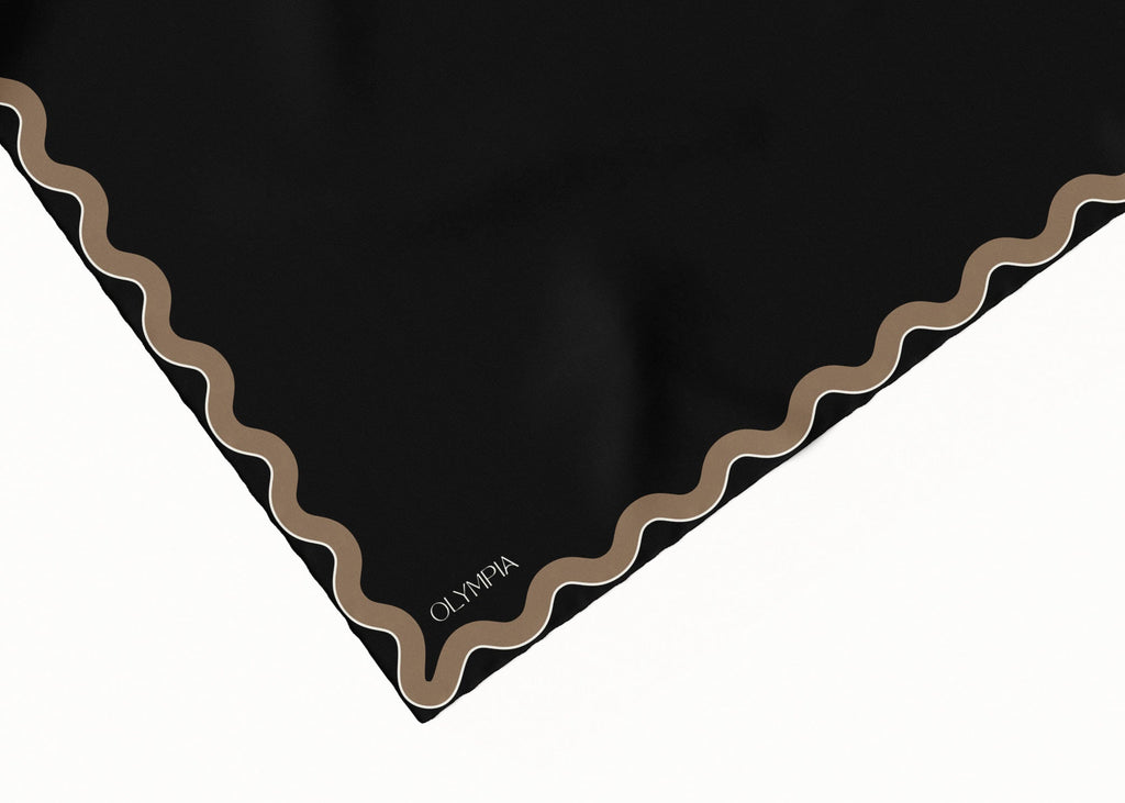 Olympia Sophie Midi Scarf - Ebony/Bronze