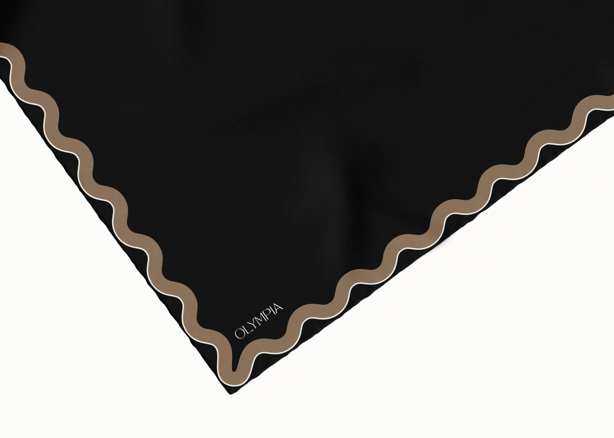 Olympia Sophie Midi Scarf - Ebony/Bronze