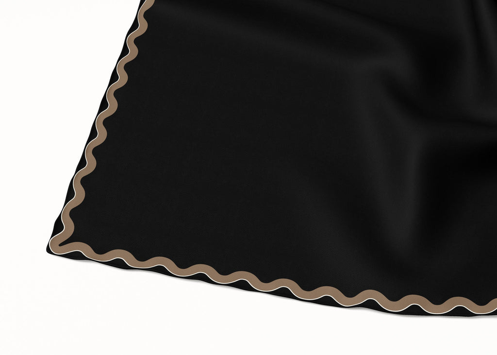Olympia Sophie Midi Scarf - Ebony/Bronze