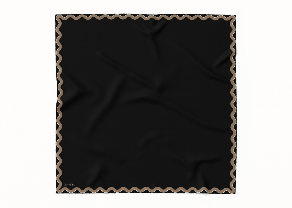 Olympia Sophie Midi Scarf - Ebony/Bronze