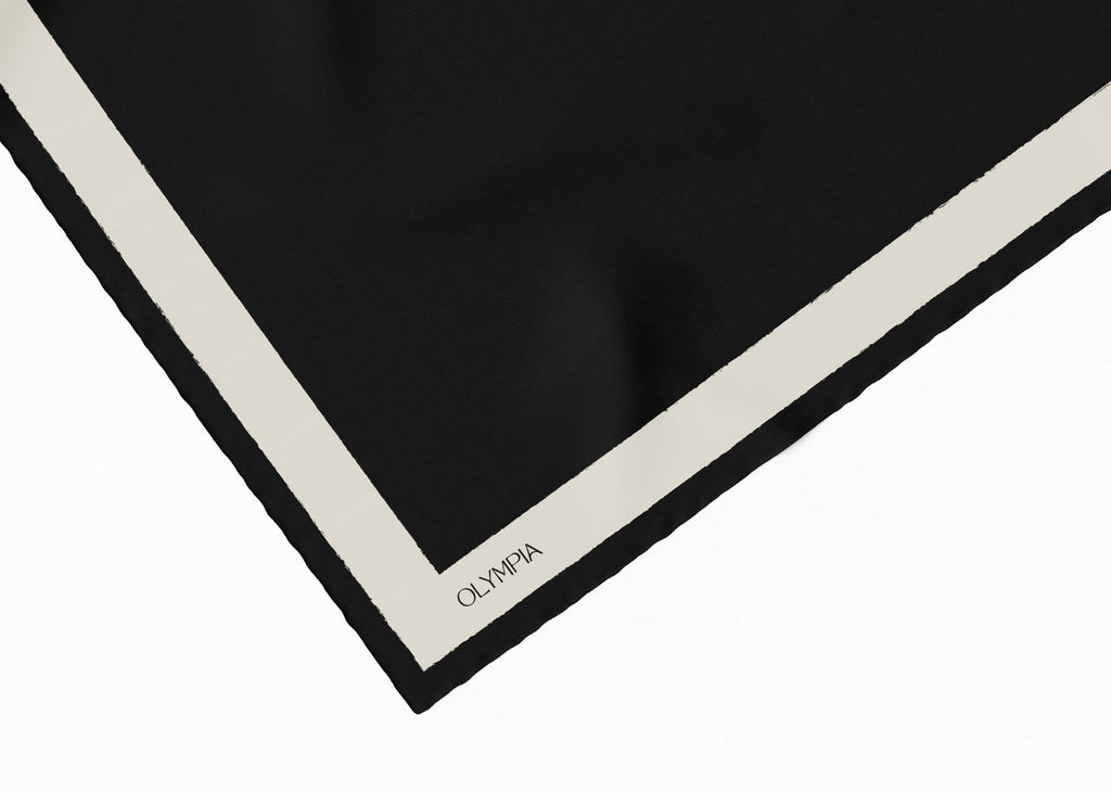 Olympia Pia Scarf - Ebony/Bone
