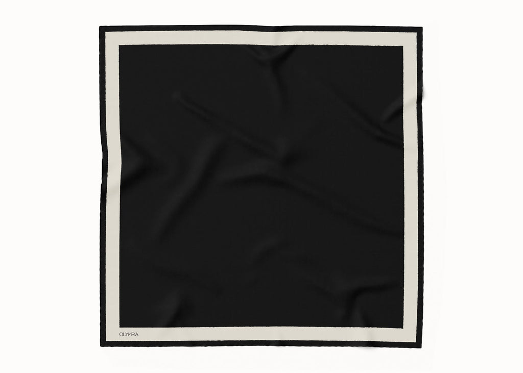 Olympia Pia Scarf - Ebony/Bone