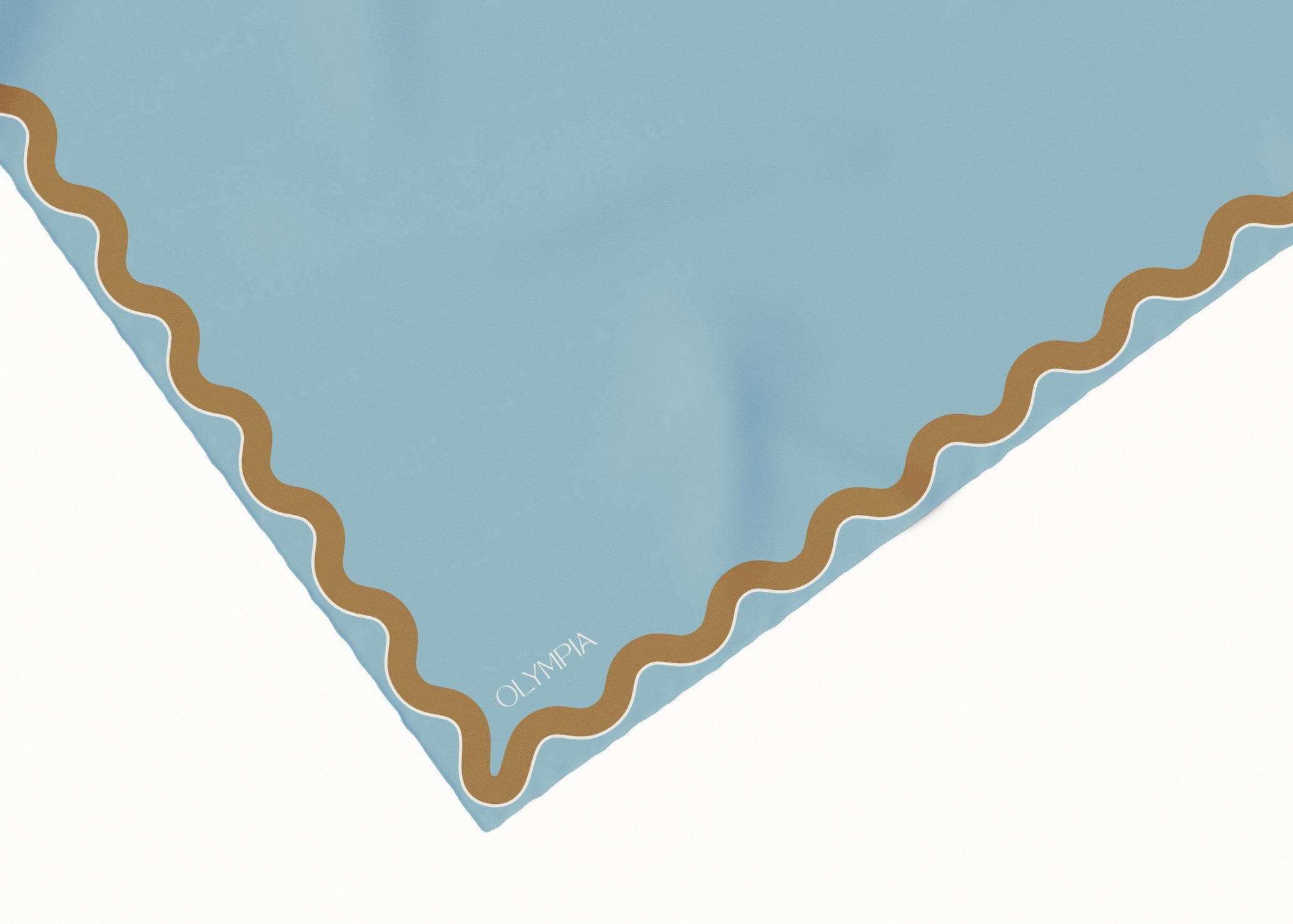 Olympia Sophie Midi Scarf - Bluebird/Croissant