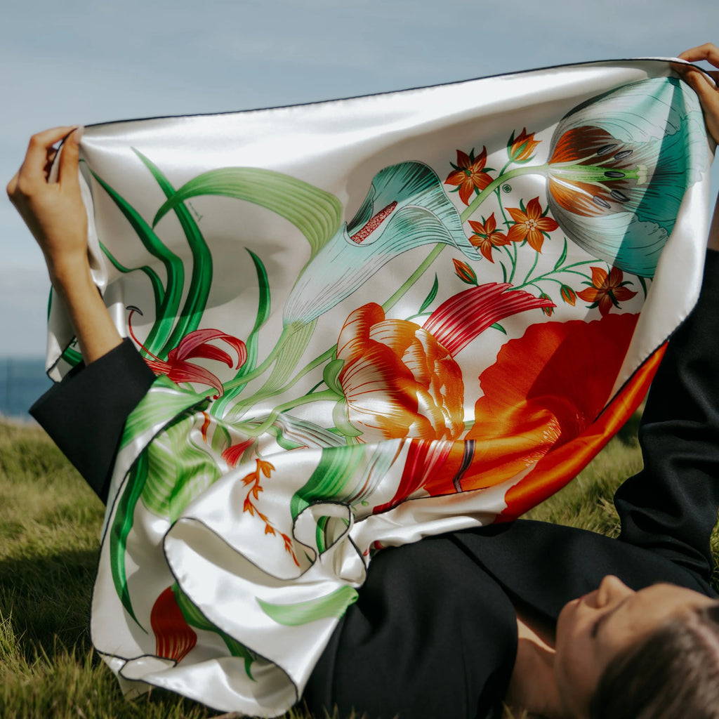 Koko Monde Boquet Tropic Silk Scarf