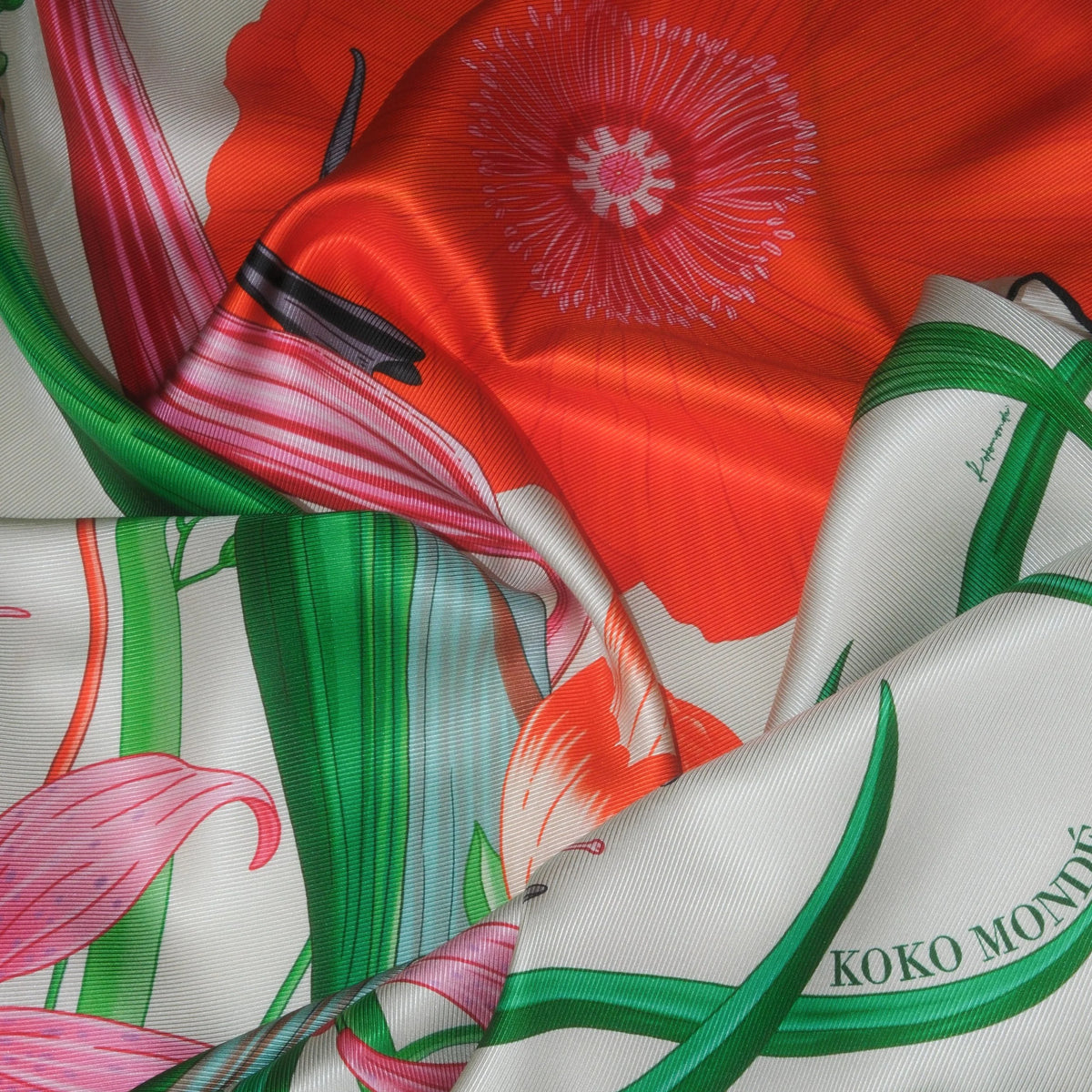 Koko Monde Boquet Tropic Silk Scarf