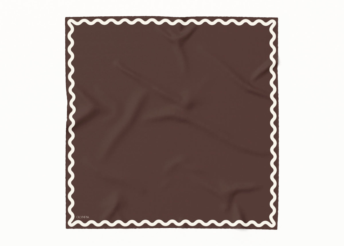 Olympia Sophie Cocoa Cream Midi Scarf
