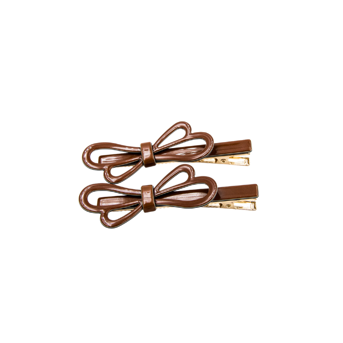 Panache Beulah Butterfly Clips - Brown